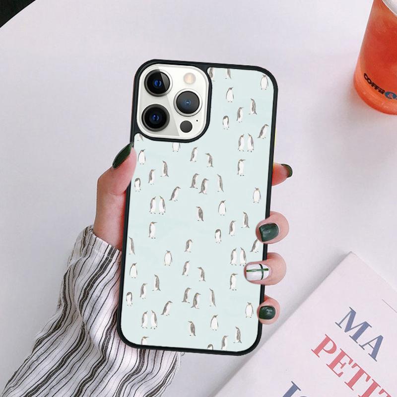 Cute Lovely Penguin Phone Case For iPhone 17 Air 14 13 12 16Pro Max 15 Plus Max Cover Shell Coque