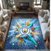 Manchester City Printed Flannel Area Rug Non Slip Soft Polyester Floor Carpet Indoor Decor Mat for Bedroom Living Room Sofa