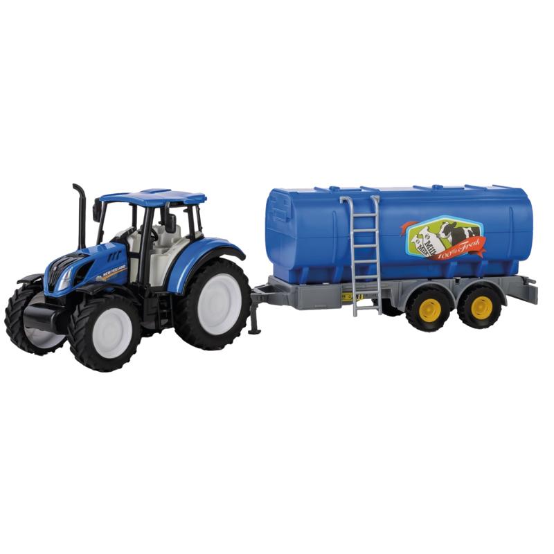 Toy Tractor New Holland T5 With Milk Tank 1:32 Daffi Little Farmer