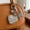 Butterfly Locket Bag Charm Photo Locket Silver Rhinestone Purse Accessories Pink Crystal Set Bag Charm