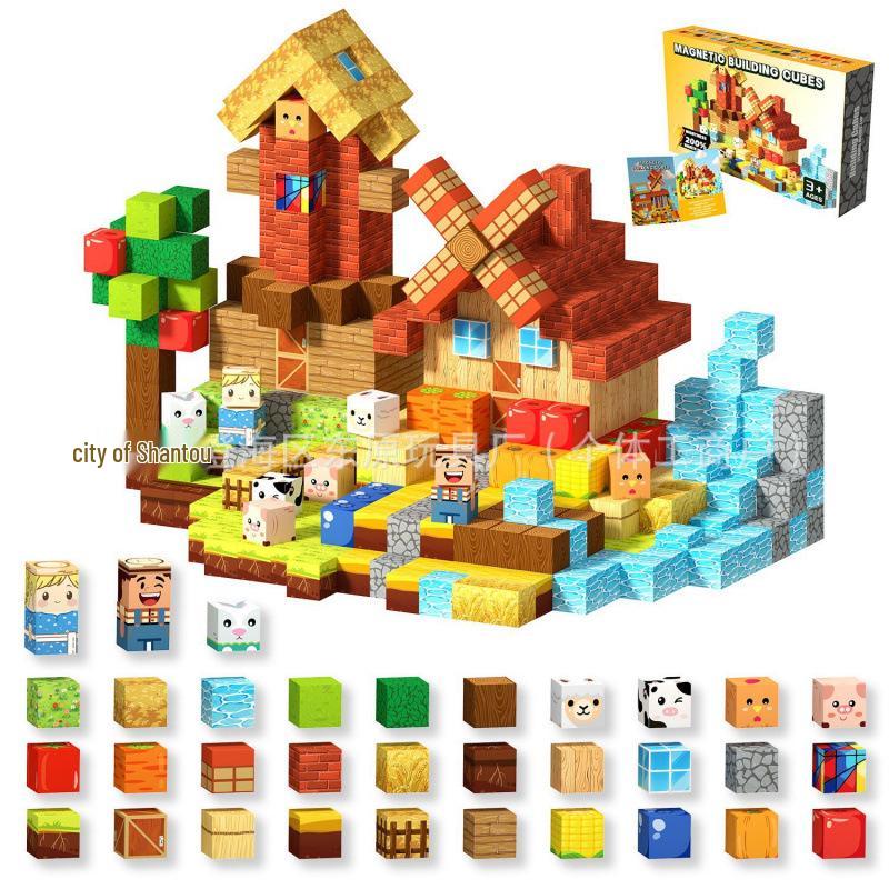 Windmill Farm Magnetic Building Blocks STEM Educational Toy Set