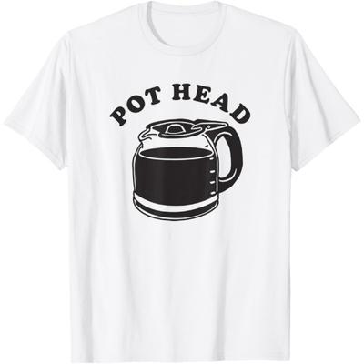Pot Heads Funny Coffee Caffeine Retro Vintage 420 T-Shirt