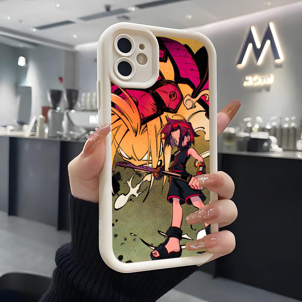 Anime A-Shaman King Phone Case For IPhone Air 17 Pro Max 16 E 15 14 Pro Max 13 12 11 Mini Plus Soft Silicone White Cover