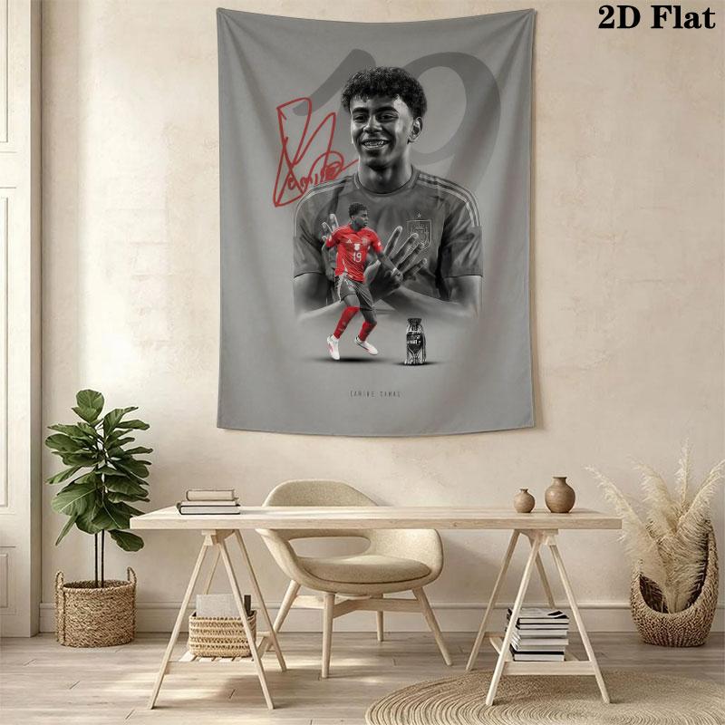 Lamine Yamal Rise Wall Hanging Printed Fabric Blanket Decorative Tapestries for Bedroom Living Room Home Decor