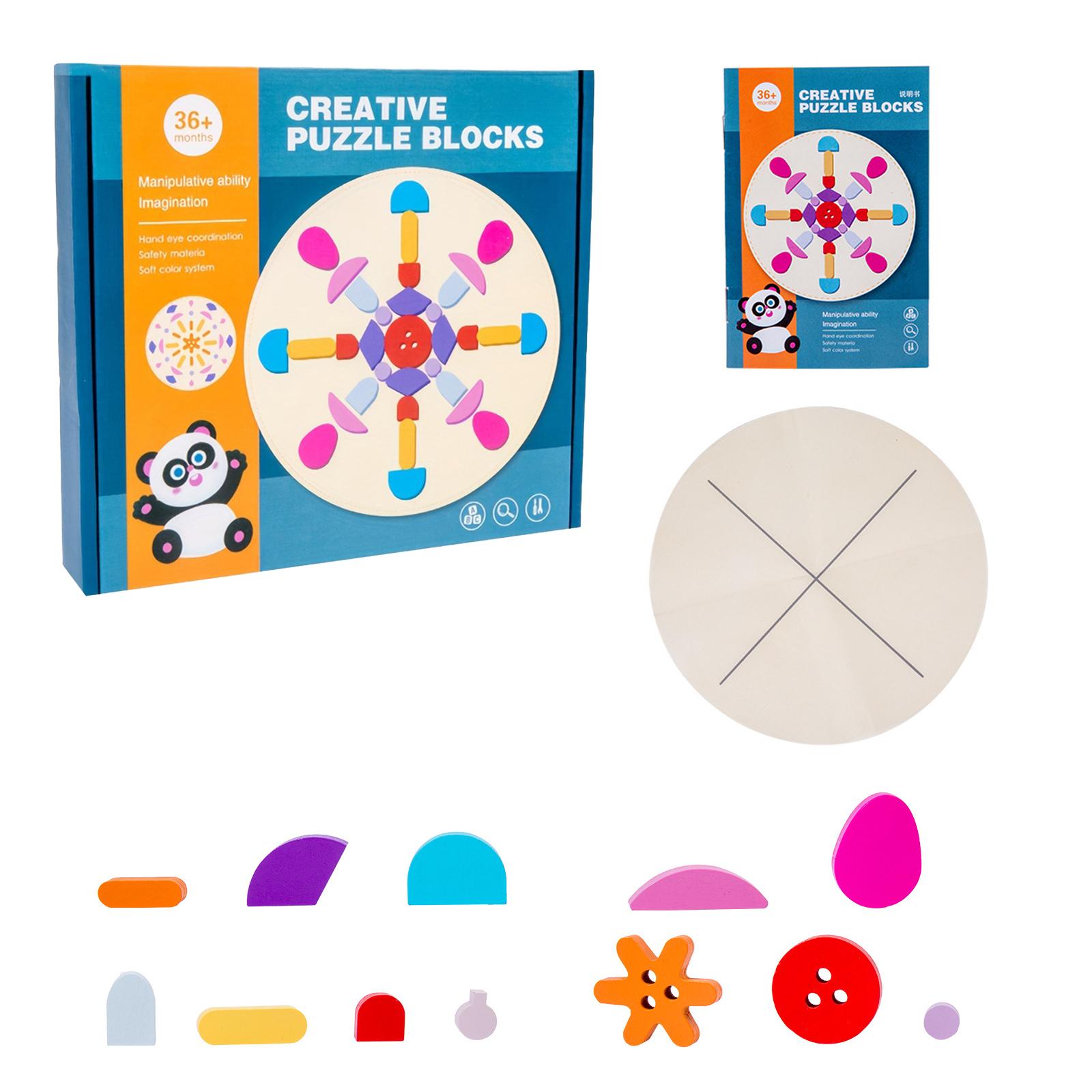 

Creative Puzzle Building Block , Parent Child Interactive Hand Eye Coordination Graphic Arrangement Game,Puzzle Toy Gift One Size