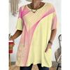 Women's Summer Short Sleeved T-shirt, 3D Printed Pocket T-shirt, Casual Plus Size T-shirt