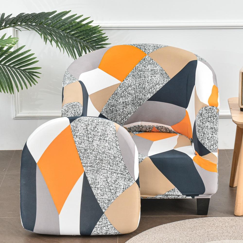 Single Chair Cover Sofa Cover All-inclusive Protective Cover Semi-circular Bathtub Type Sofa Cover Cushion
