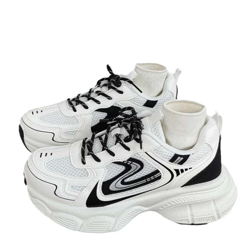 Sneakers 2025 New Women's Autumn Mesh Breathable and Lightweight Running Shoes Ins Casual Dad Shoes Fried Street Hong Kong Style