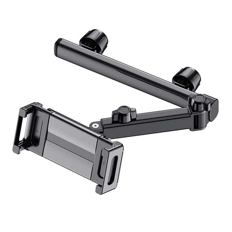 360° Adjustable X49A-Car Headrest Tablet Holder Stand For 6-12.9Inch Phone/Tablet Rotating Telescopic Tablet Bracket For Car