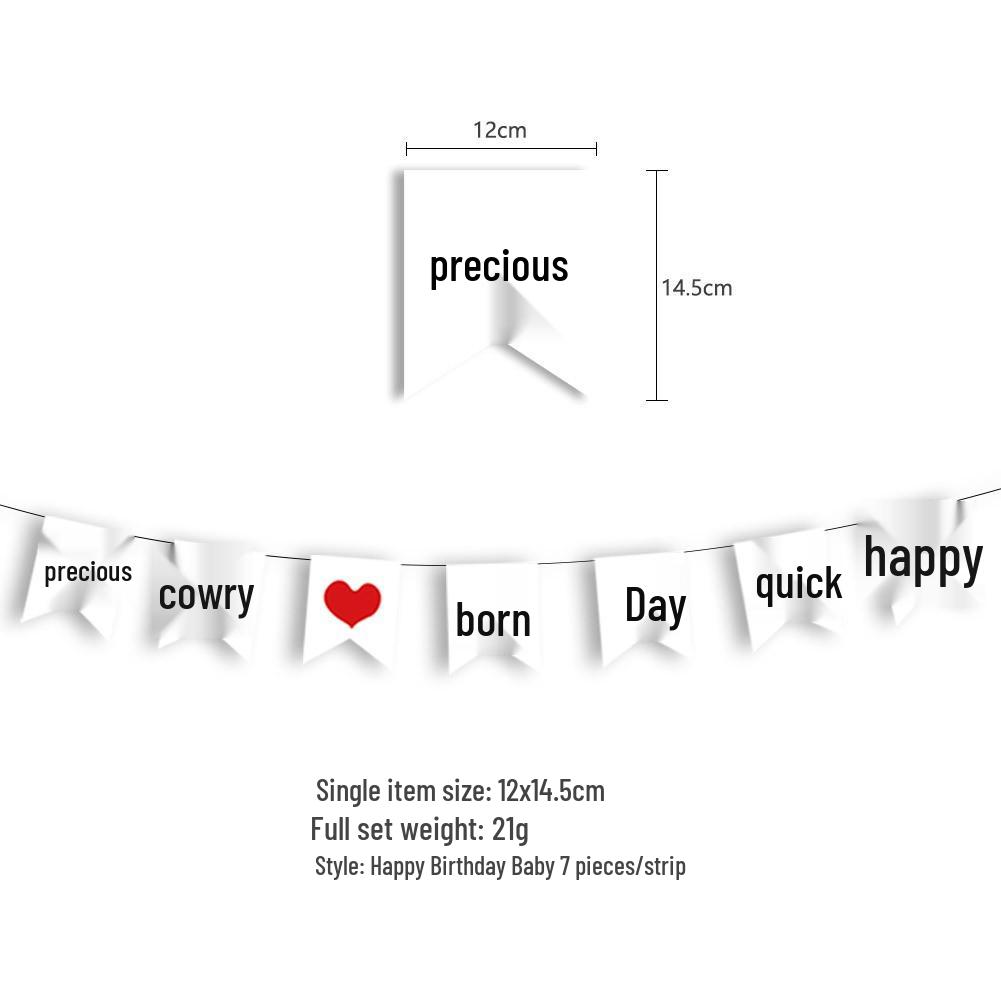 Birthday & Holiday Fishtail Bunting Banner for Parties