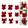 Christmas Velvets Bowknot Decorative Accent Festival Table Centerpieces Holiday Displays Elegant Hanging Pendant