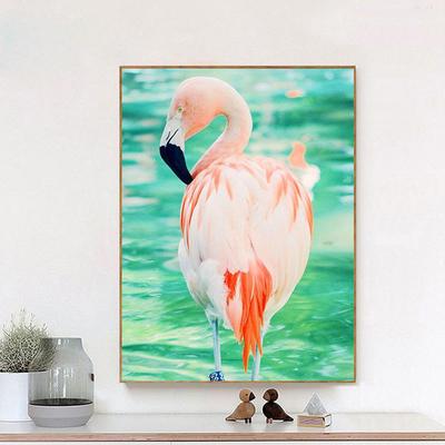 5d Diy Diamant Malerei Flamingo Kreuzstich volle kreisförmige Diamant Stickerei Landschaft Strass