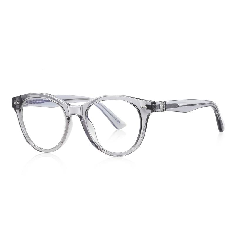 

2231 Transparent Blue Frame Round Optical Spectacles With Prescritpion Shortsighted/Hyperopia/Progressive Eyeglasses Single Version&1.56&None