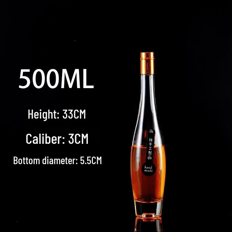 Creative High-End Glass Wine Bottles: 375ml & 500ml for Ice, Red, and Fruit Wines