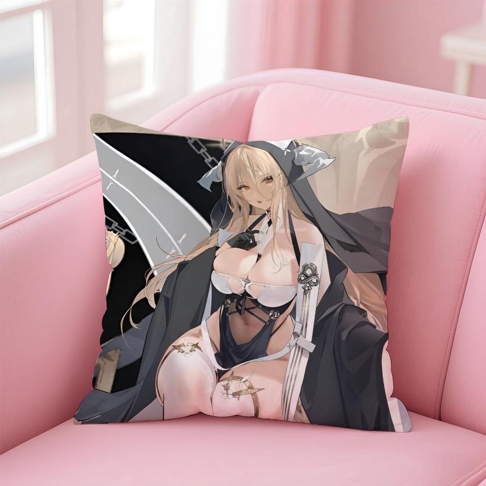 Hot Chinese Game Anime AAzur LaneS Cushion Cover Pillow Case Soft Skin Friendly Fabric  Concealed Zipper