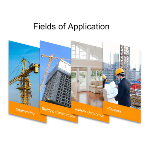 High Precision Electronic Leveling Tool Distance Meter 50m Multifunction Measuring Distance Ruler for Construction Engineering Surveying