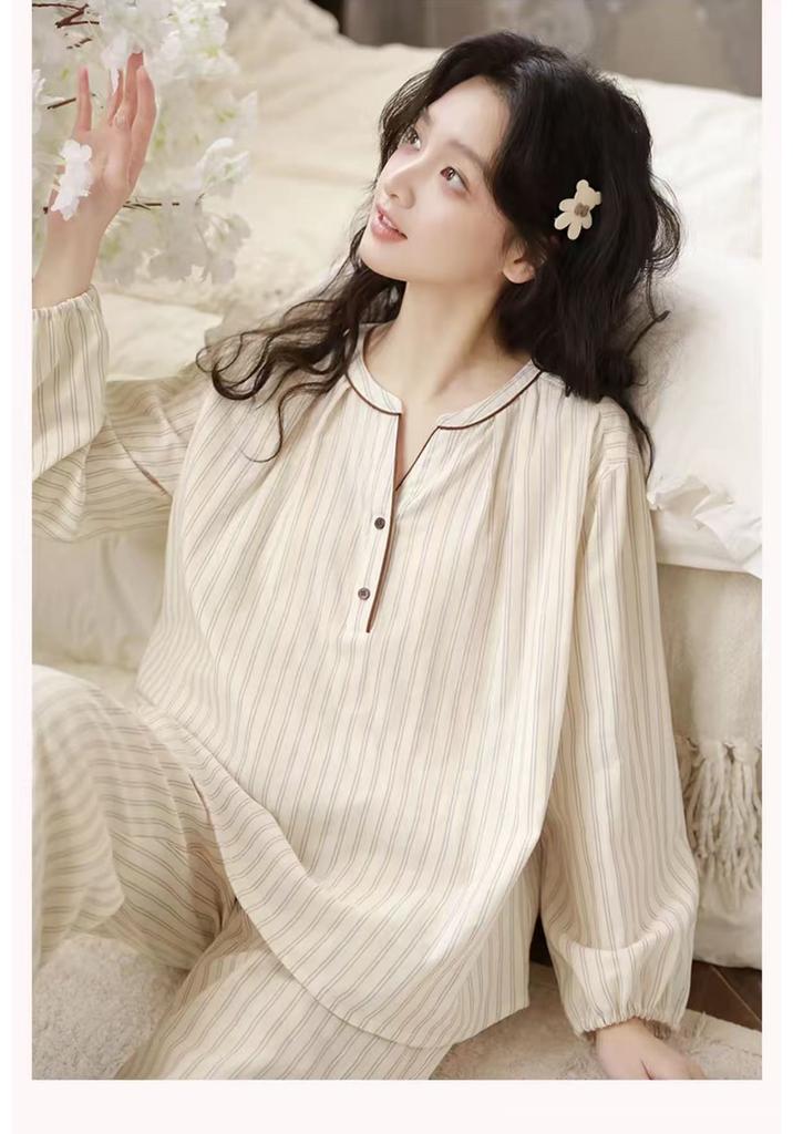 Chuanliu Women's Long Sleeved Long Pants Home Wear Casual Suit Pullover