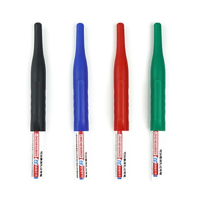 4x/Set Deep Reach Markers 32mm Long Nose Marker Waterproof Deep Hole Marker Pens