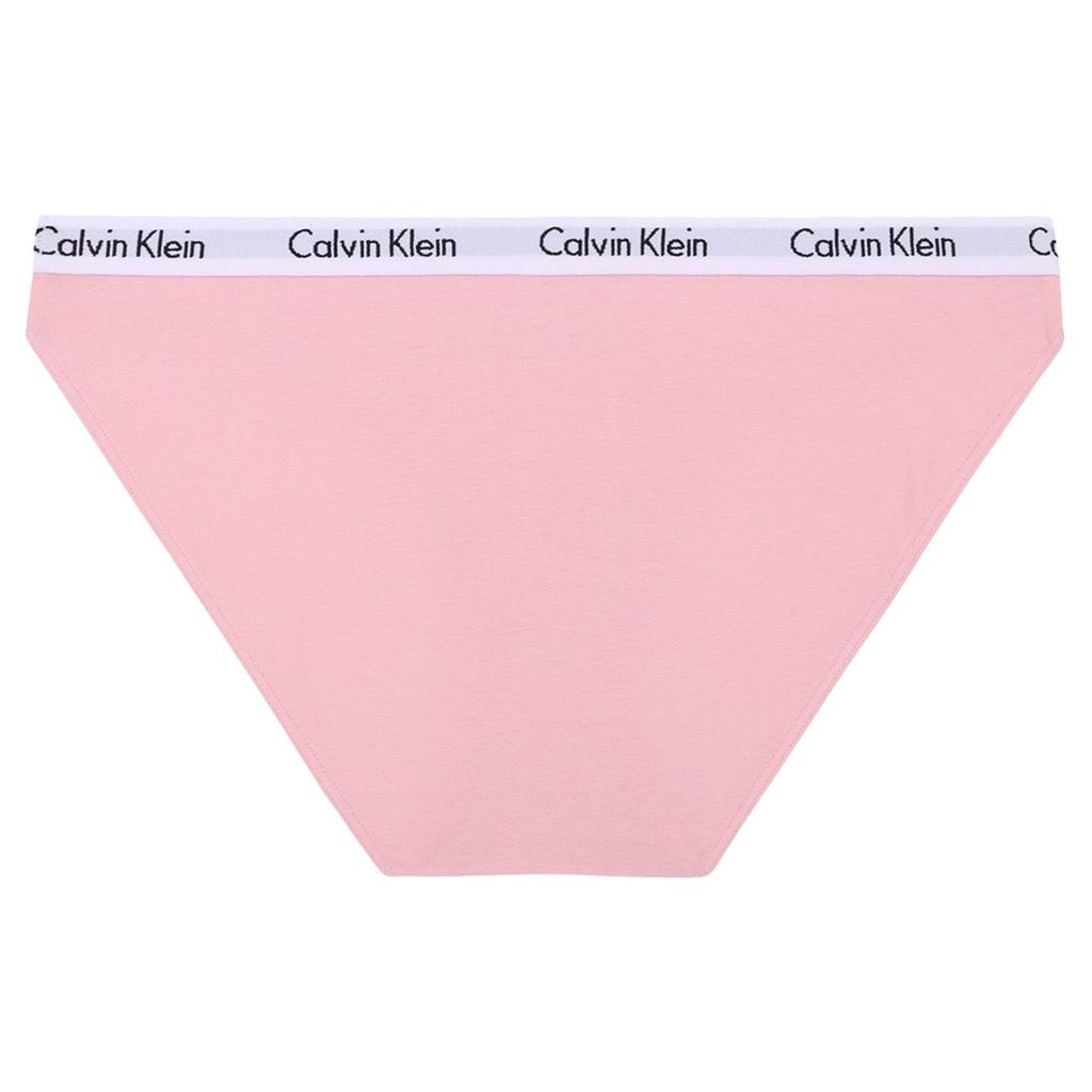Calvin Klein Cotton Logo Waistband Sexy Bikini Briefs Women Underwear Pink D1618-TIQ