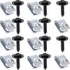 10 Pcs Liner Screws, 10 Pcs U-Nuts Kit for Honda, Black, Silver | for Acura Vehicles, OEM 90114-SE0-000, 90308-SB2-013 Replacement, Car Accessories