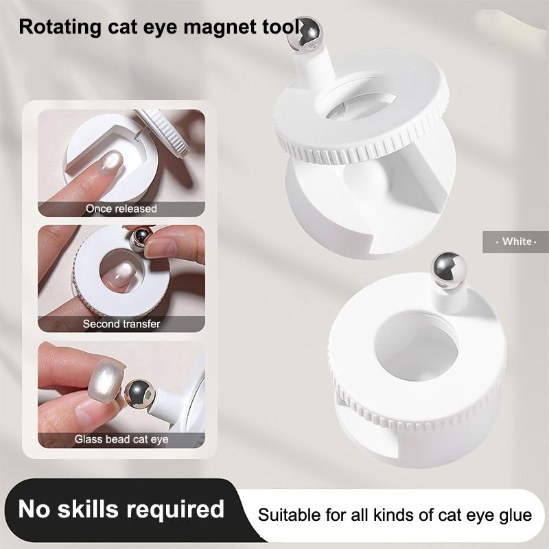 Rotating Cat Eye Nail Magnet Multifunctional Wide Light Glass Bead Effect Strong Automatic Magnetic For Gel Nail Polish