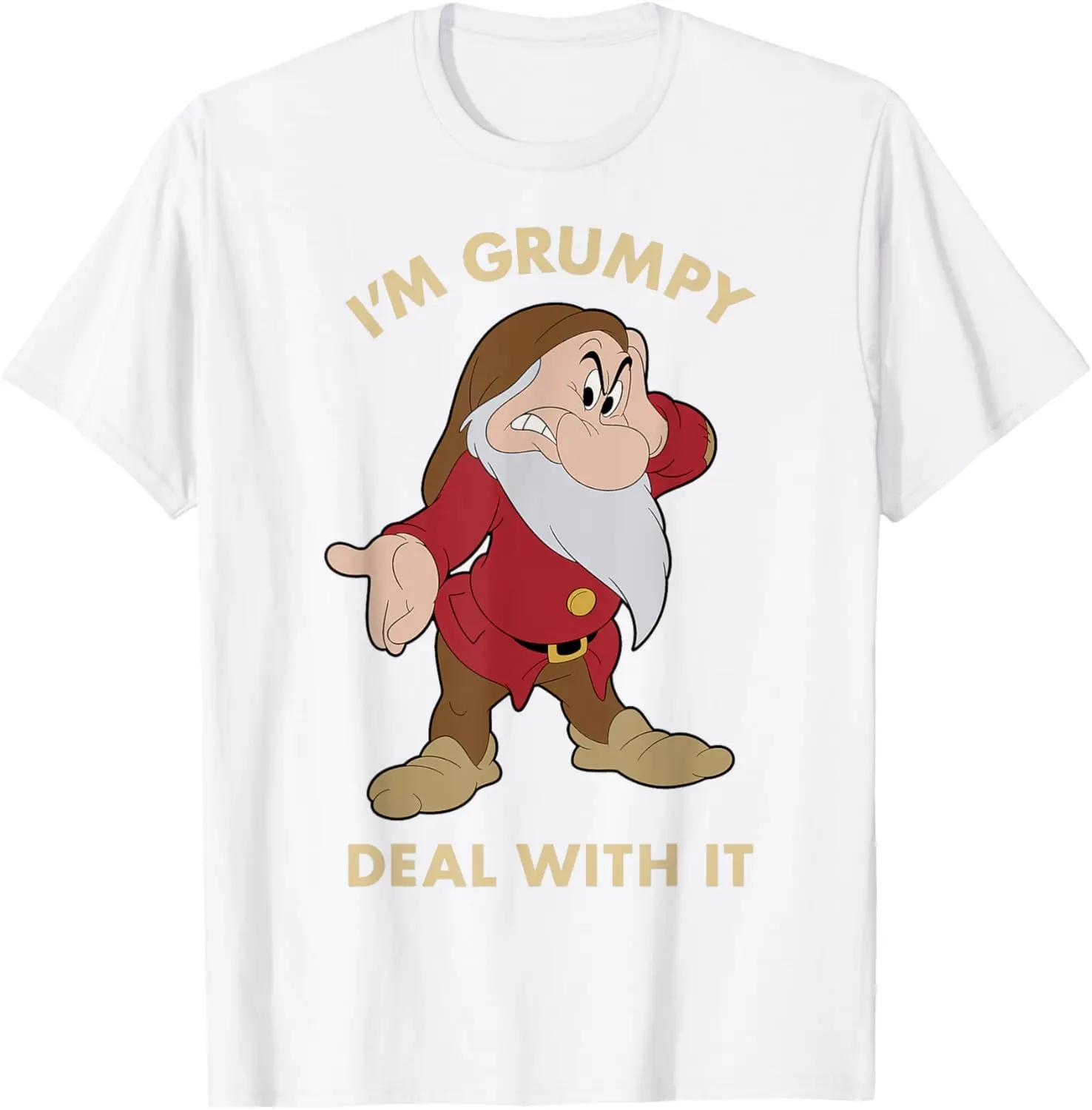 Disney Snow White I m Grumpy Deal with It Portrait T-Shirt M белый