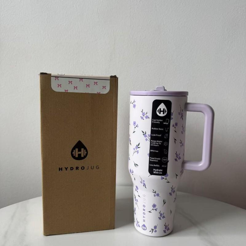 40oz Stainless Steel Insulated Travel Mug With Handle Straw Lid Leakproof Car Cup Office Gym Outdoor
