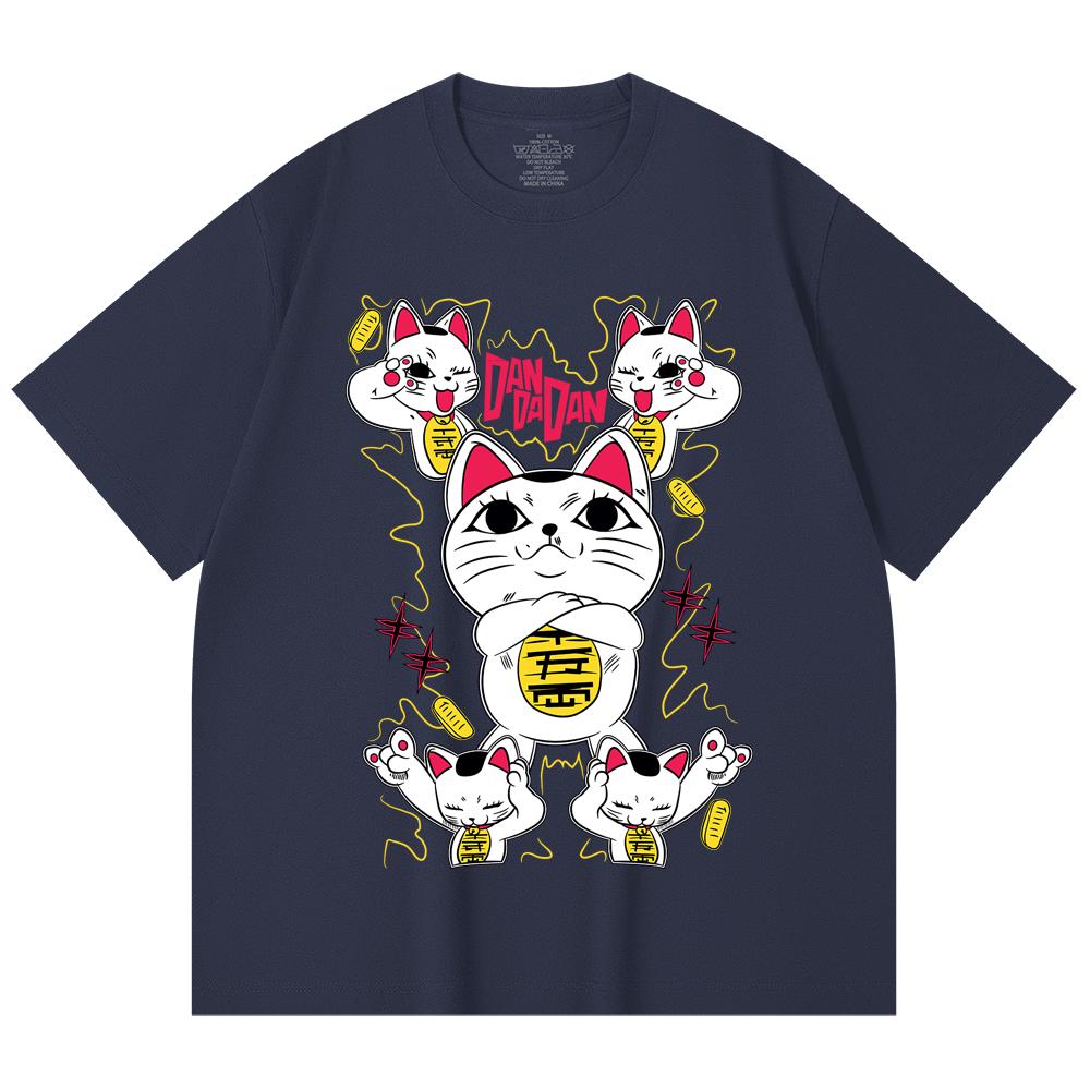 230 g/m² 100% Baumwolle DanDaDan V6 Turbo Oma Druck Unisex Schweres Baumwoll-T-Shirt