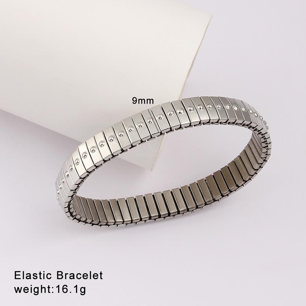 Modisches Edelstahlarmband für Männer und Frauen Abnehmbare elastische Kette Italienisches Charm-Armband