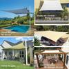 Heavy Duty Waterproof Sun Shade Sail Canopy Rectangle Offers Ultimate Uv Protection