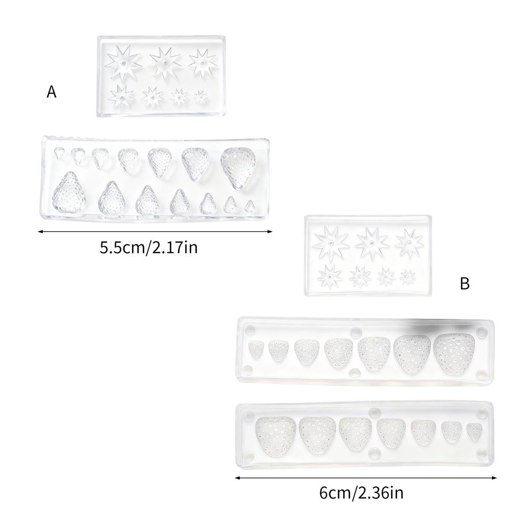 Versatile Silicone Mold For Making Miniature Strawberry Handmade Gift Doll House Food Toy Making Tool