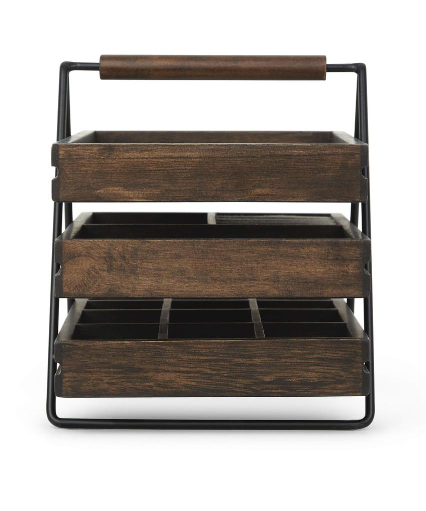 Umbra TERRACE Wooden Tabletop Accessory Case, Walnut, Jewelry Box, Case, Storage