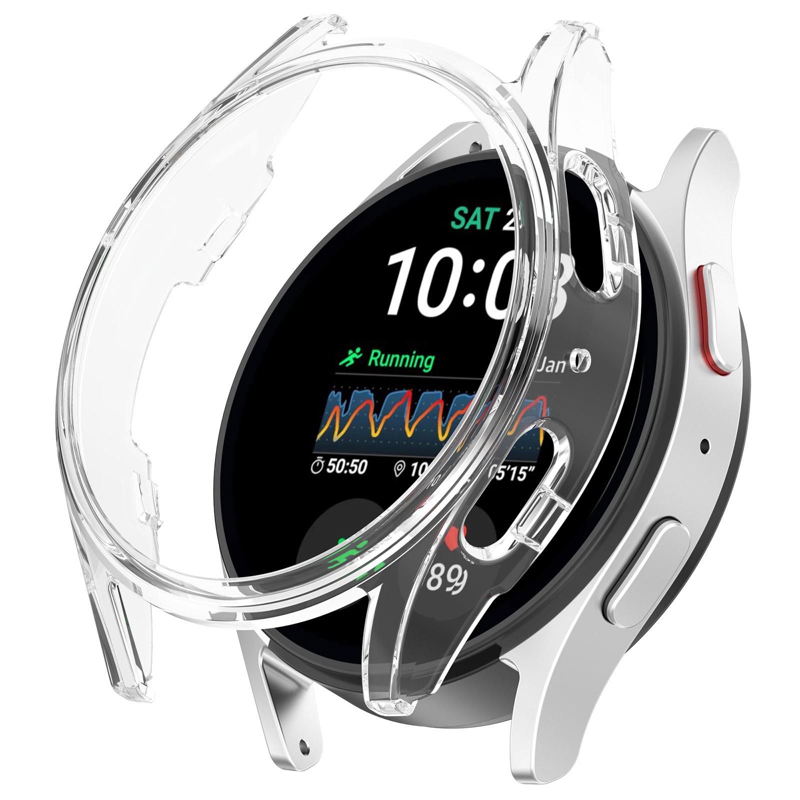 

For Samsung Galaxy Watch7 40mm Clear Case Hollow-Out PC Watch Cover A