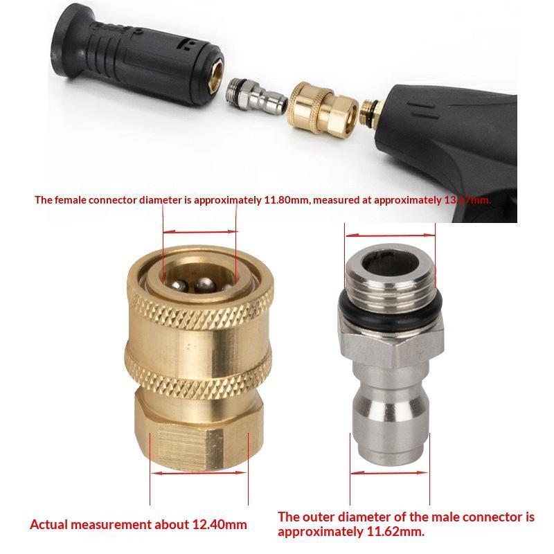 M14 X 1.5 Male Female Quick Connect Set Leak Proof Rust Resistant for DIY Home Garden Pressure Watering System Install