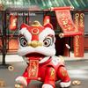 Attracting Wealth Dragon Dance Lion Toys Chinese Style Diy Crafts Lion Statue Figure Toys Press Couplet  Year Toys