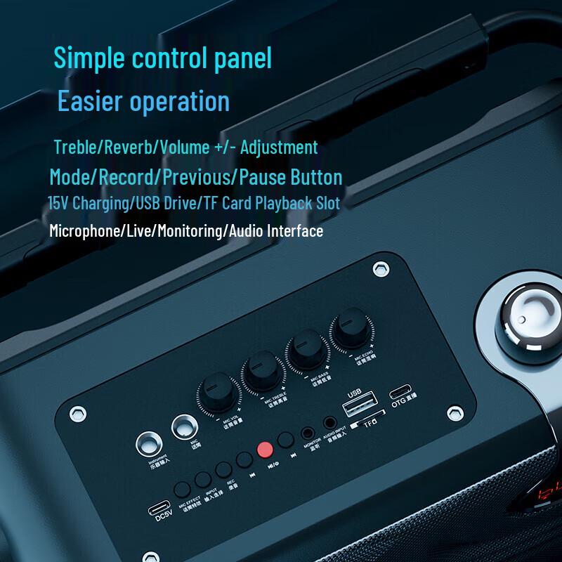 K6 Portable Bluetooth Speaker for Outdoor Karaoke & Music