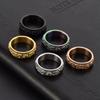 6mm Rotating Star Moon Sun Ring for Women Stress Relief Elegant Jewelry