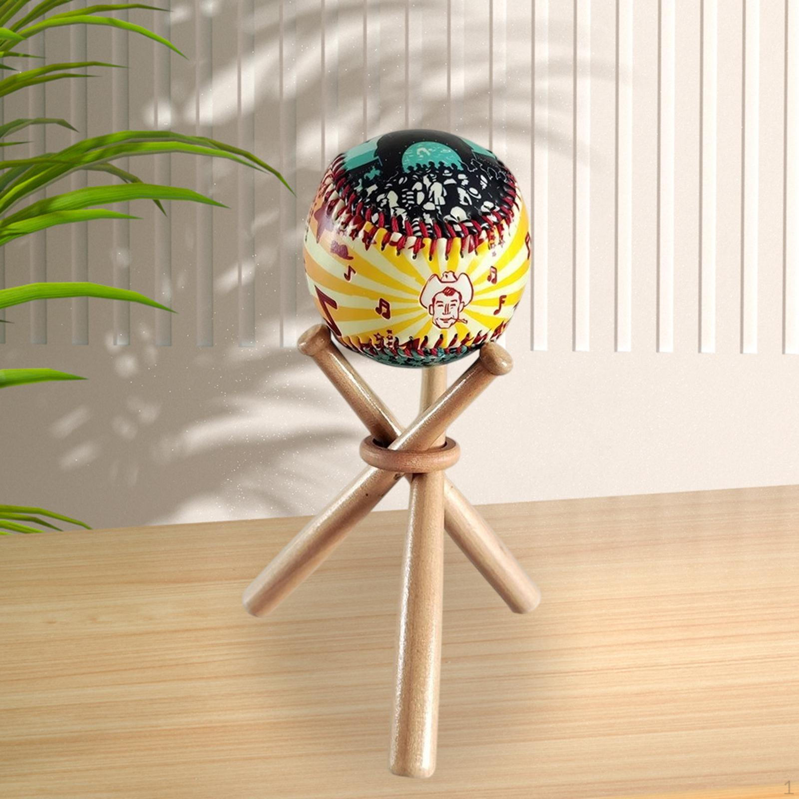 

Adjustable Mini Wood Baseball Display Stand for Tabletop Use 15cm