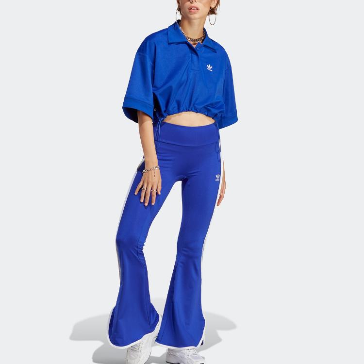 Adidas Originals SS23 Always Original Series Polo Shirt Women Tops Bright-Blue IC5587