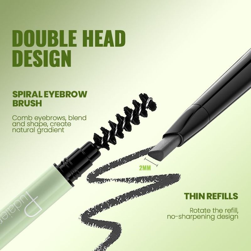Pudaier - Dual-Ended Waterproof Eyebrow Pen - 9 Colors