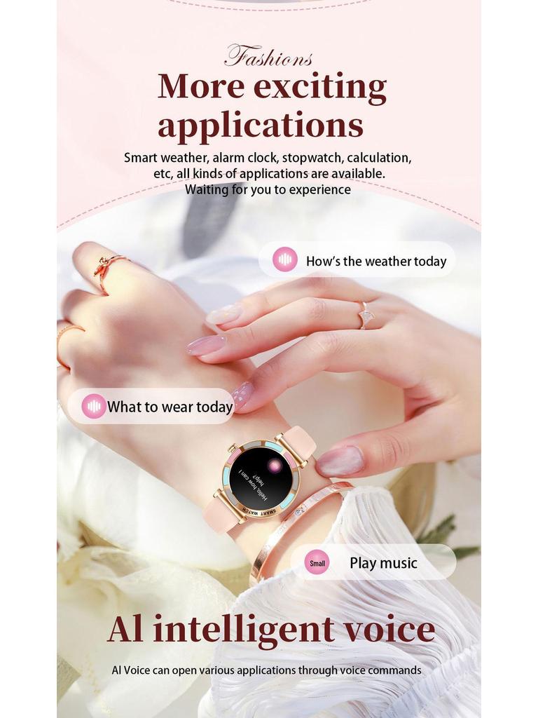 Women's Bluetooth Smartwatch: Heart Rate, Sleep Monitor, IP67 Waterproof, Outdoor Sports Bracelet