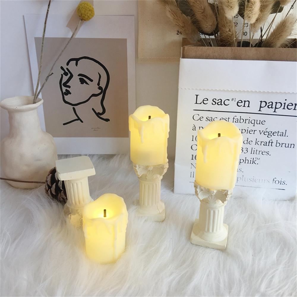 6Pcs LED Candle Light Set Flameless LED Candle Tea Light Warm White Flameless Candle for Halloween Christmas Decoration Gifts
