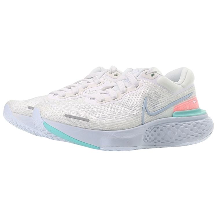Nike  ZoomX Invincible Run Flyknit White Dynamic Turquoise Women Sneakers Lava-Glow Hydrogen-Blue CT2229-102