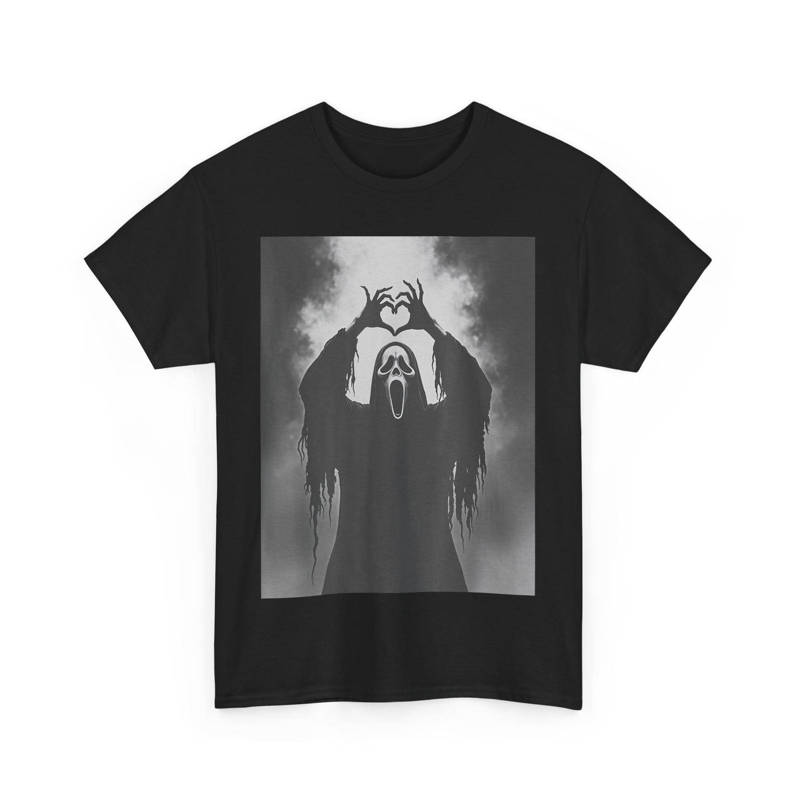 HOT Ghost Heart Hands Scary Face Horror Poster Halloween T-Shirt S разноцветный