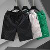 Men's Summer Ice Silk High Street Style Printed 5-Point Mid-Length Plus Size Shorts