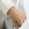 Korean Style Stainless Steel Ripple Chain Bracelet for Women