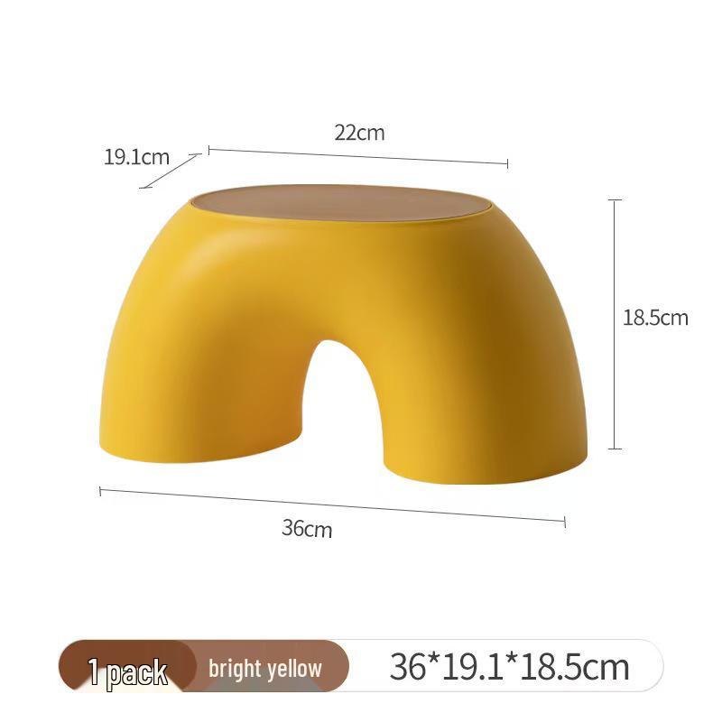 Creative Rainbow Storage Stool for Kids - 3D Cushion, Non-slip, Round Foot Stool for Living Room or Shoe Changing.