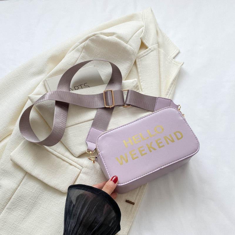 

Chic Fashionable Square Bag With Letter Design Perfect For Everyday Use фиолетовый