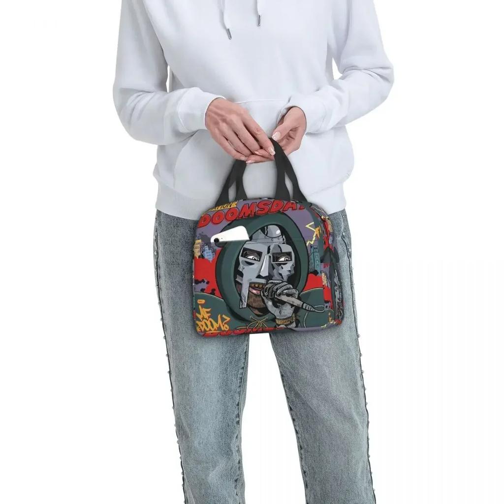 MF Music D-Doom-S Doomsday Operation Concert Cover Comic Insulated Lunch Bag Cooler Thermal Food Box Tote Lunch Boxes Container