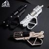 Qt-3000 Revolver Flip Push Slider Gun Aluminum  S. S Decompression Toy  Artifact Lever Rotary Shaking Card  Toy Fingertip Gyro